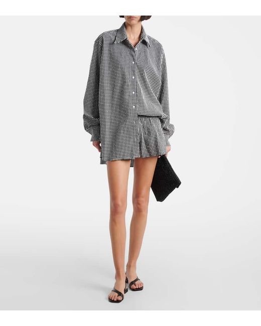 Camicia Oversize A Quadri di Hunza G in Blue