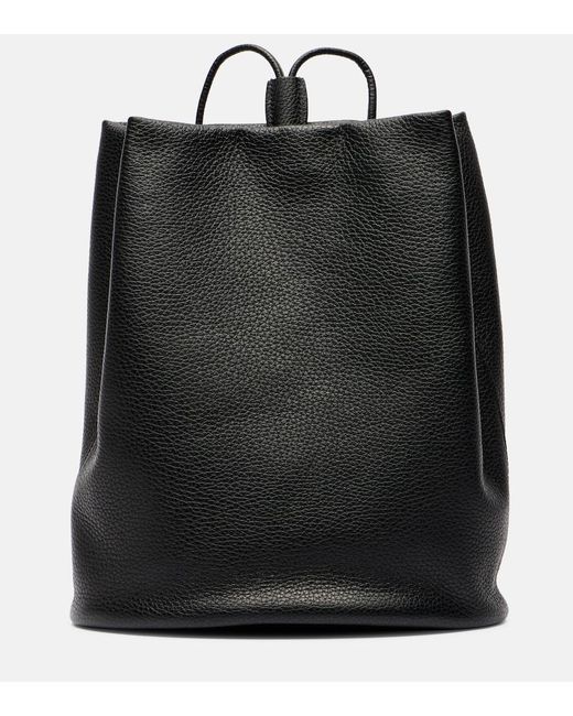 The Row Black Joe Medium Leather Backpack