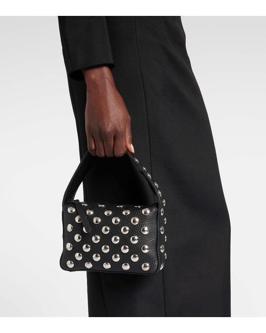 Khaite Metallic Elena Small Studded Leather Shoulder Bag