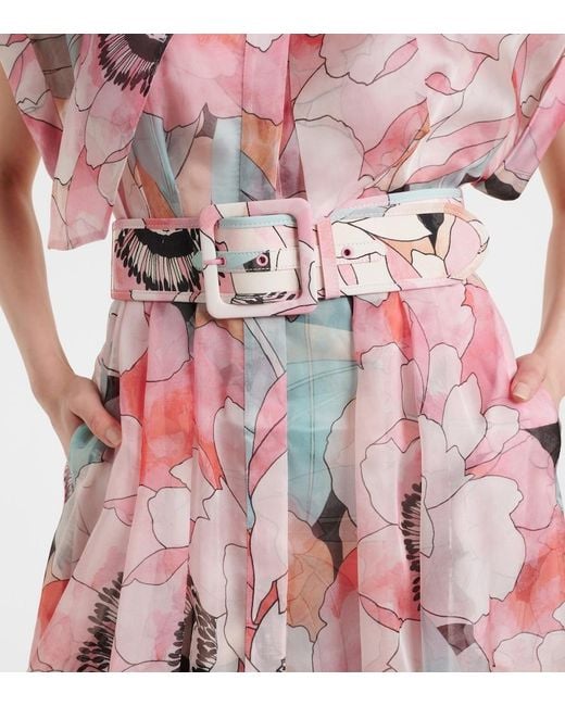 Rebecca Vallance Pink Bridal Bouquet Floral Silk Organza Gown
