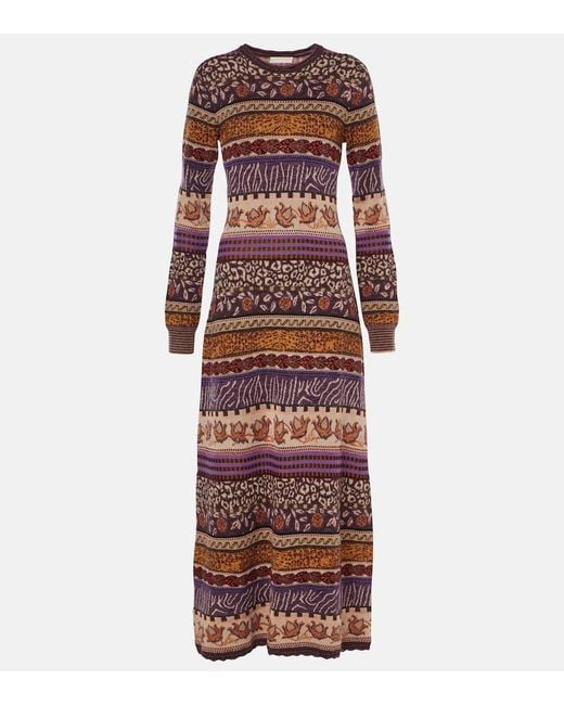 Ulla Johnson Red Paloma Jacquard Maxi Dress