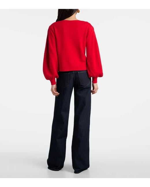 Cardigan Con Aplique De Parche Farm Rio de color Red
