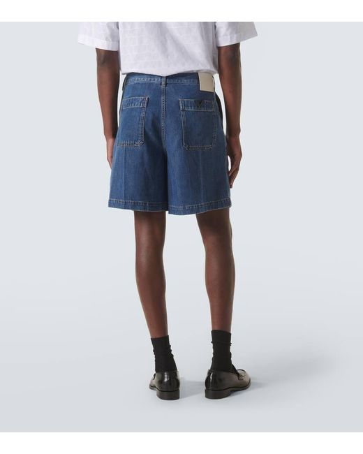 Valentino Blue Denim Bermuda Shorts for men