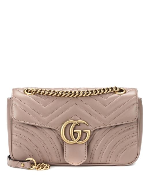 Gucci Leather Beige GG Marmont 