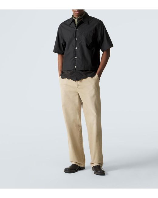 Our Legacy Black Embroidered Cotton Poplin Shirt for men