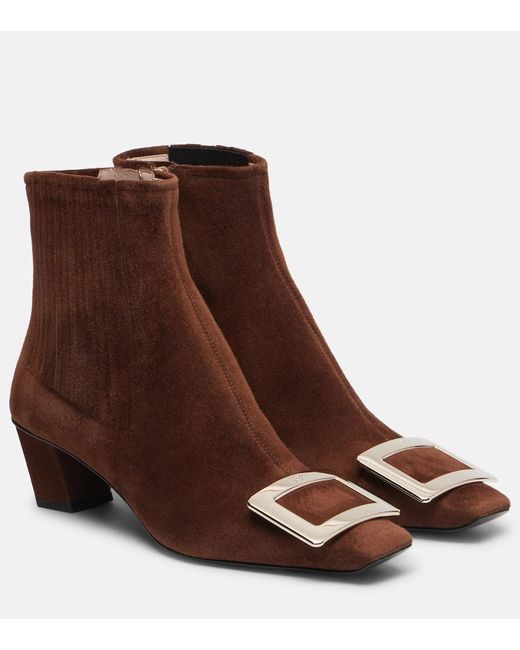 Bottines Belle Vivier 45 En Daim Roger Vivier en coloris Brown