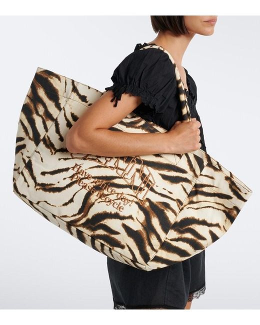 Shopper Large di Ganni in Metallic