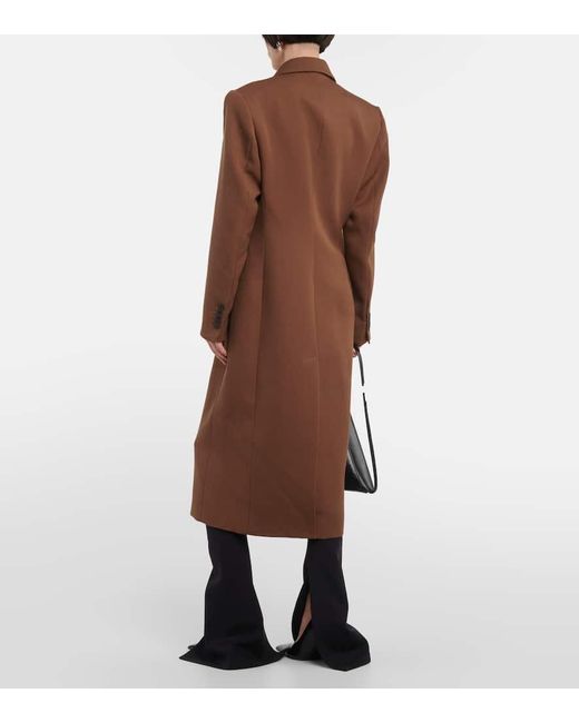 Wardrobe NYC Brown Mantel aus Schurwolle