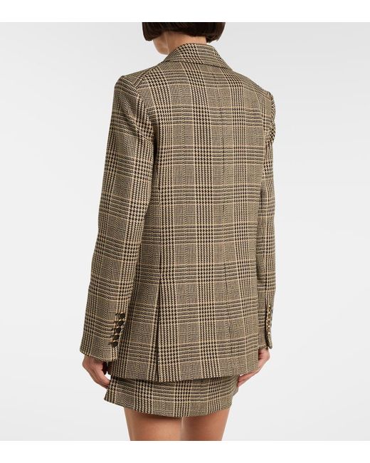 Veronica Beard Brown Rhys Houndstooth Double-Breasted Blazer