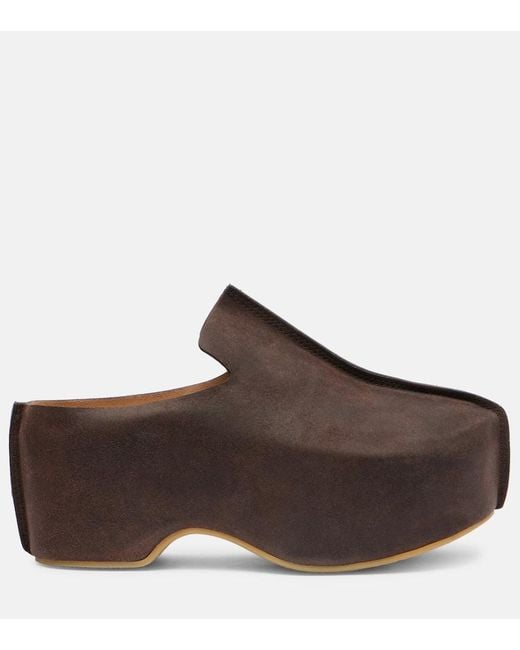 J.W. Anderson Brown Suede Platform Mules