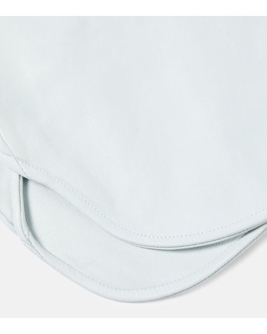 Jil Sander White Leather Gloves