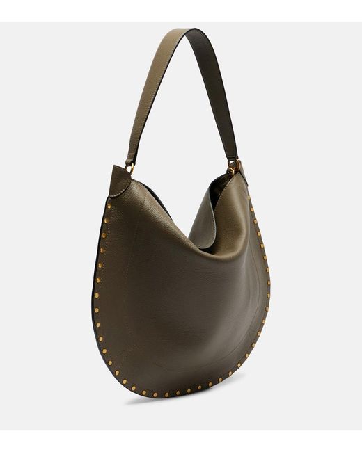 Isabel Marant Gray Schultertasche Oskan Large Aus Leder