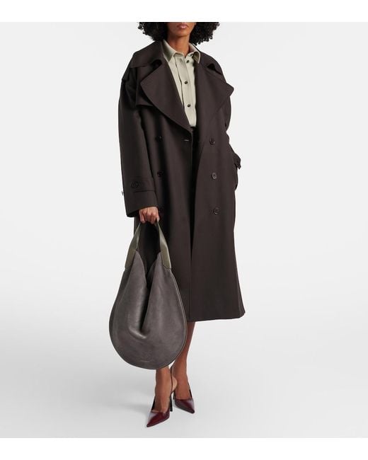 Victoria Beckham Black Soft Plie Suede Shoulder Bag