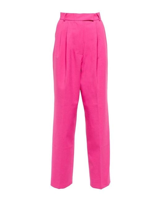 Pantaloni Bea A Vita Alta di Frankie Shop in Pink