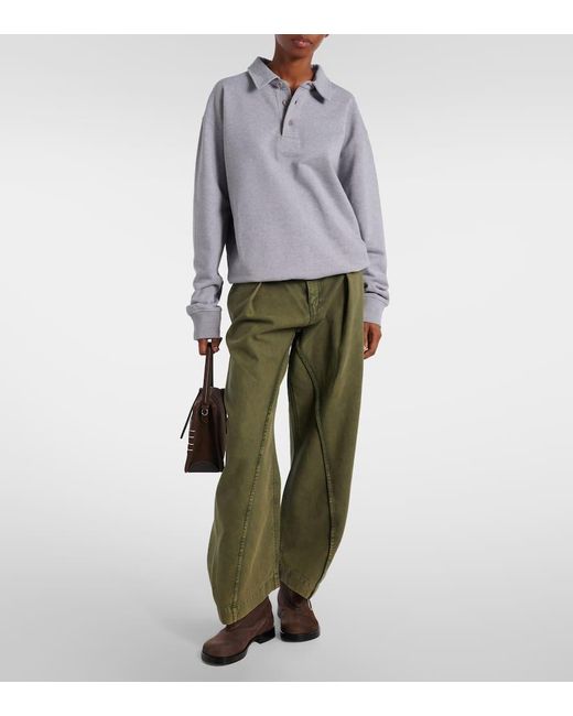 J.W. Anderson Blue Besticktes Sweatshirt Aus Baumwoll-Jersey