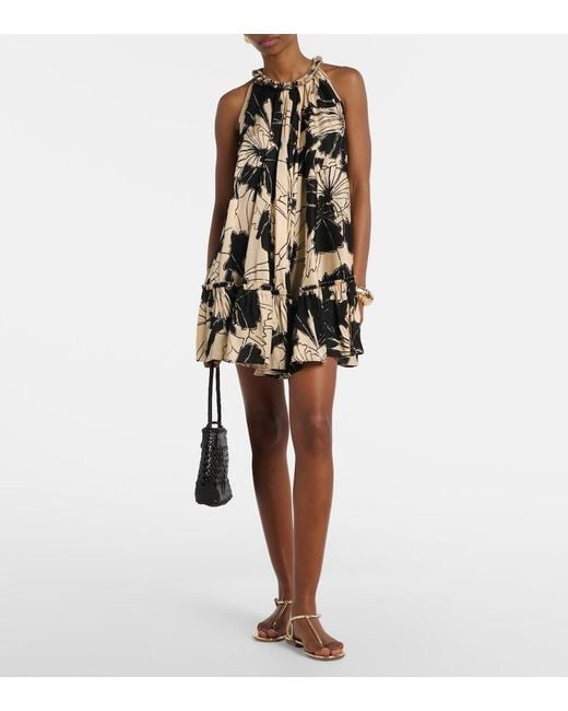 Poupette Black Cleo Floral Halterneck Minidress