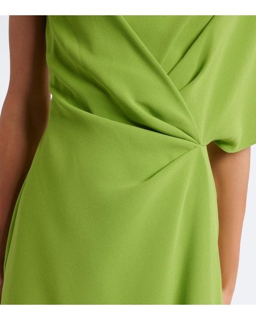 Roksanda Green Elva Asymmetric Crepe Midi Dress