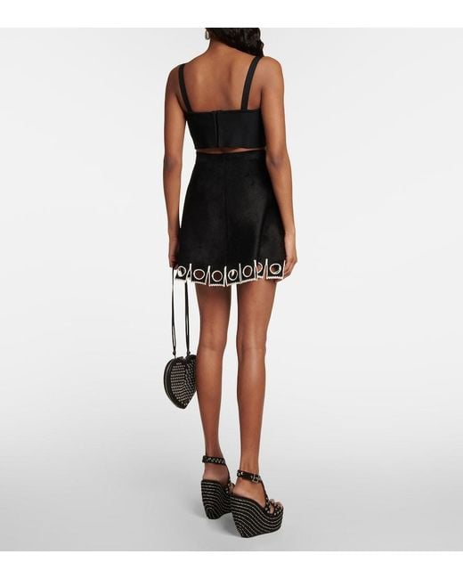Alaïa Black Cutout Miniskirt