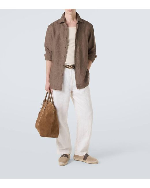 Christian Louboutin Espadrilles Alfarica Aus Leder in White für Herren