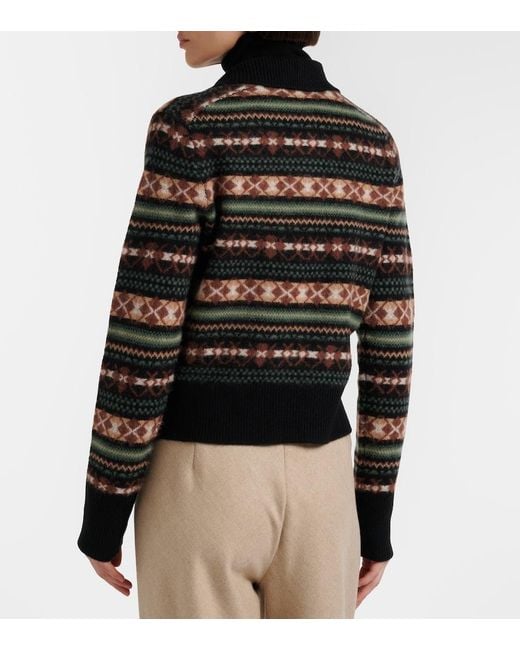 Pullover A Rombi di Vince in Black