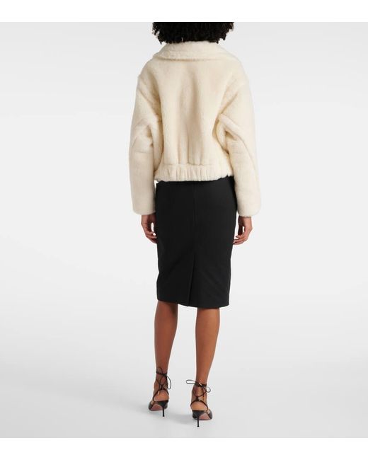 Max Mara Natural Oggeri Alpaca, Wool, And Silk Teddy Coat