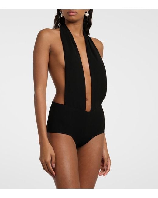 Monot Black Halterneck Bodysuit