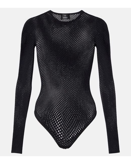 Wardrobe NYC Blue Rhw Web Wool-Blend Bodysuit