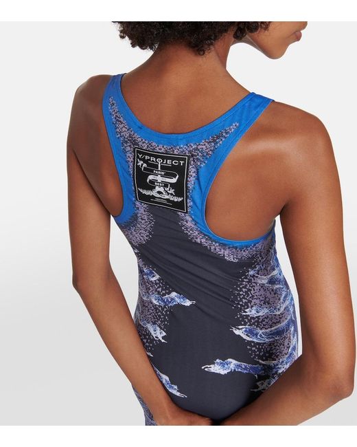 Y. Project Blue Printed Maxi Dress