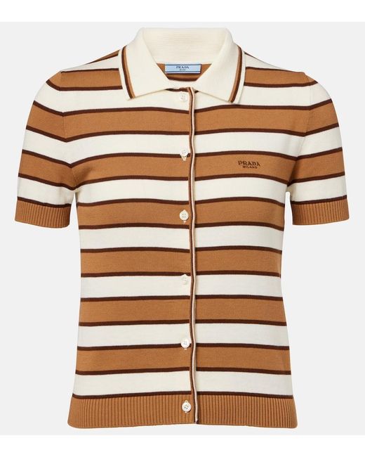 Prada Brown Top Aus Baumwolle
