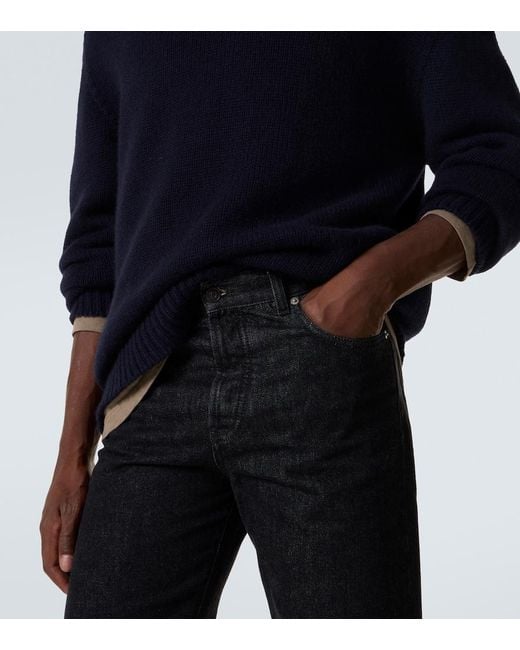 The Row Black Serge Straight Jeans for men