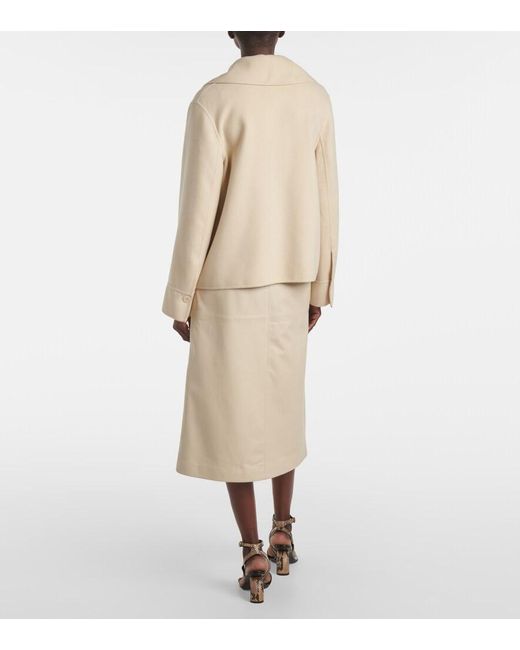 Joseph Natural Rollet Wool And Silk Coat