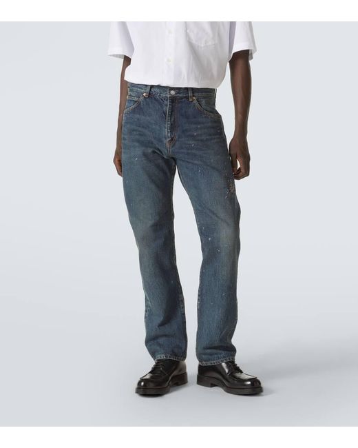 Undercover Blue Painter Straight Jeans for men
