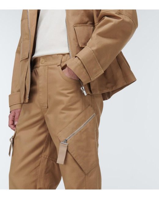 Jacquemus Natural Straight-Leg Cargo Trousers for men