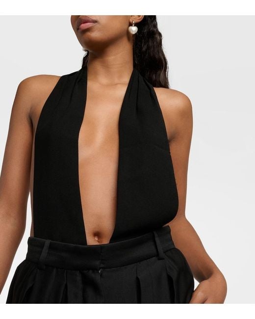 Monot Black Halterneck Bodysuit