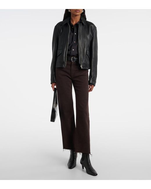 Citizens of Humanity Brown Palma High-Rise Straight Jeans