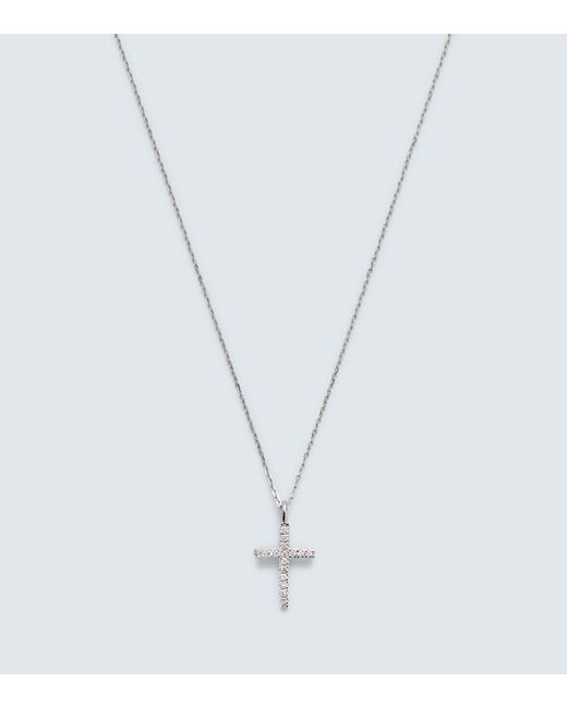 Mateo White 14Kt Pendant Necklace With Diamonds for men