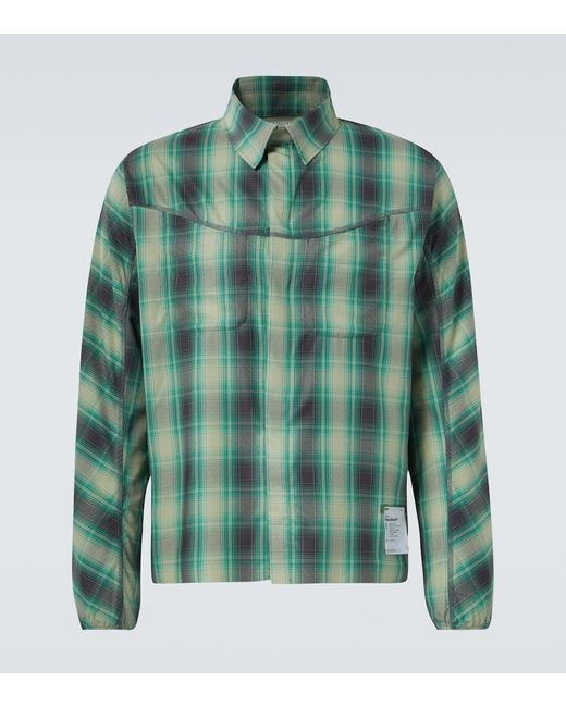 Satisfy Hemd River PeaceShell in Green für Herren