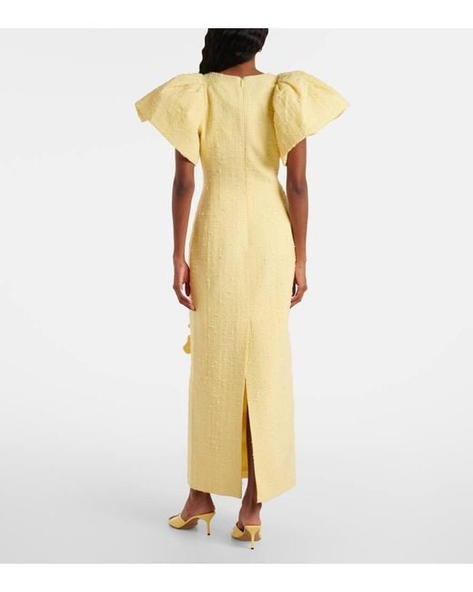 LEO LIN Yellow Maxikleid Lucinda Aus Tweed