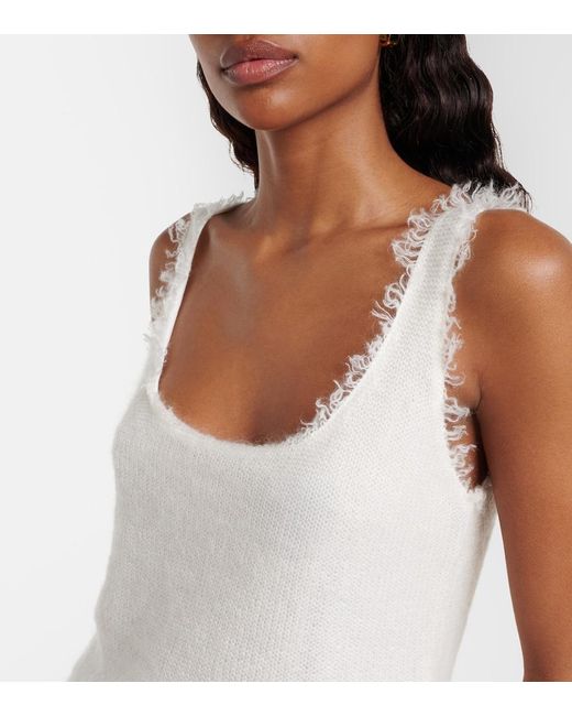 Totême White Mohair-Blend Top
