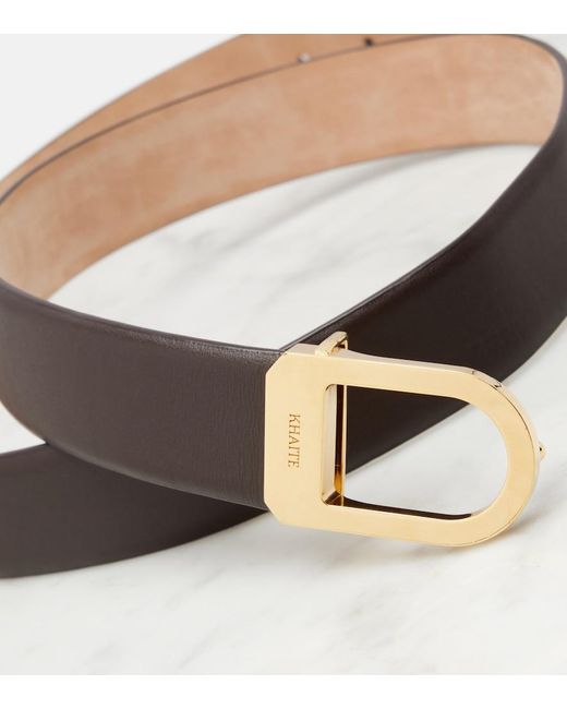 Khaite Black Saddle 30Mm Leather Belt