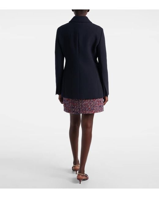 Gucci Blue Double G Wool Jacket