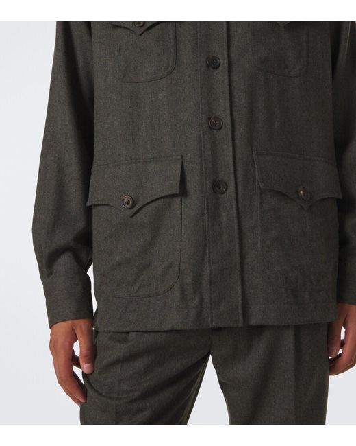 Rubinacci Green Wool Jacket for men