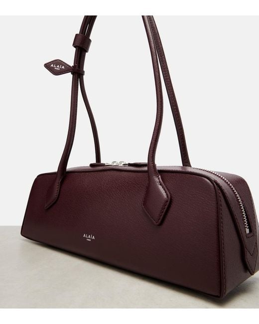 Alaïa Purple Le Teckel Medium Grained Leather Shoulder Bag