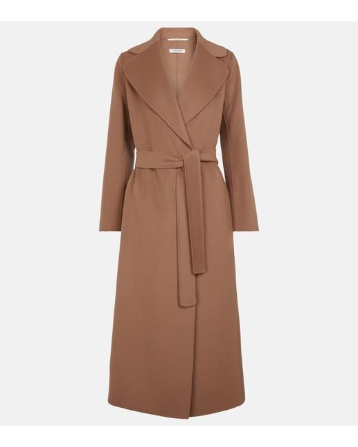 Max Mara Brown Mantel Poldo Aus Wolle