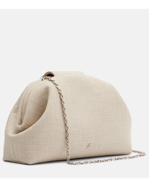 AMINA MUADDI Natural Camelia Embellished Clutch