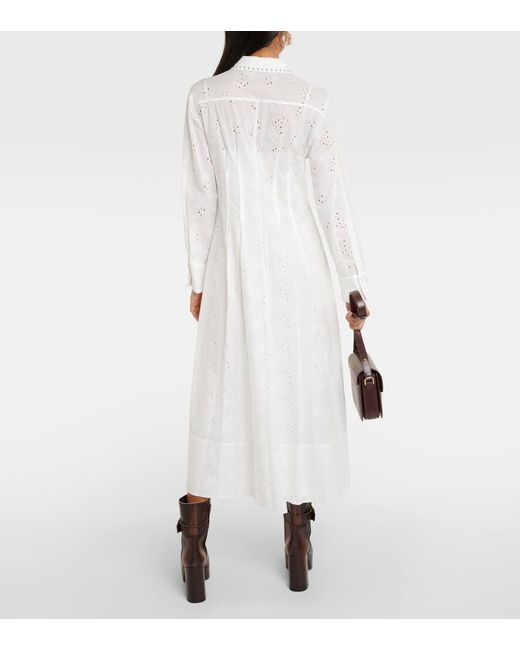 Vestido camisero Ease de algodon bordado Dorothee Schumacher de color White