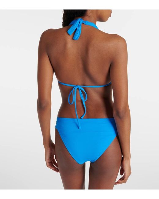 Melissa Odabash Blue Grenada Halterneck Bikini Top