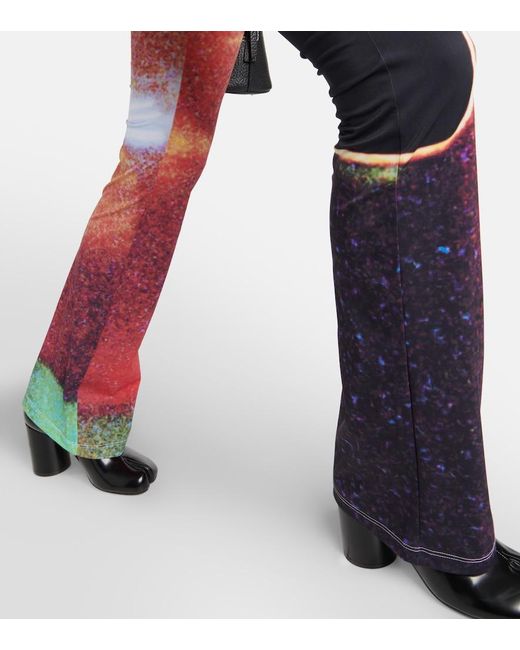 MM6 by Maison Margiela Red Printed Leggings