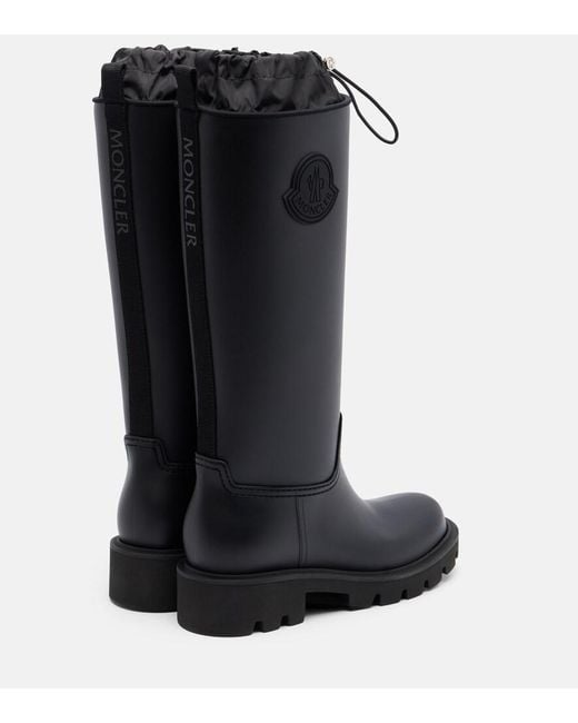Moncler Black Kickstream Rain Boots