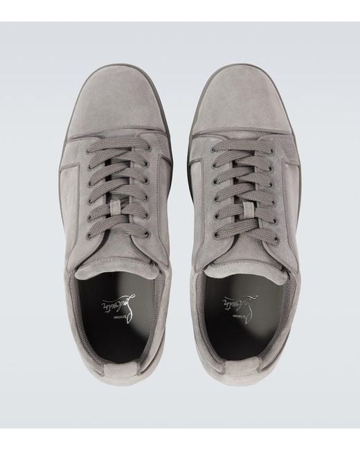 Christian Louboutin Gray Louis Junior Leather Sneakers for men